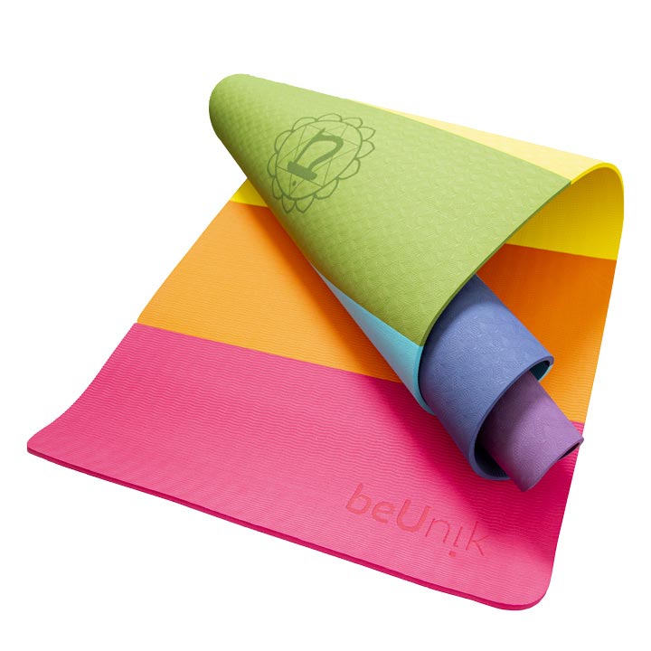 beUnik Rainbow Yoga Mat podložka na jógu