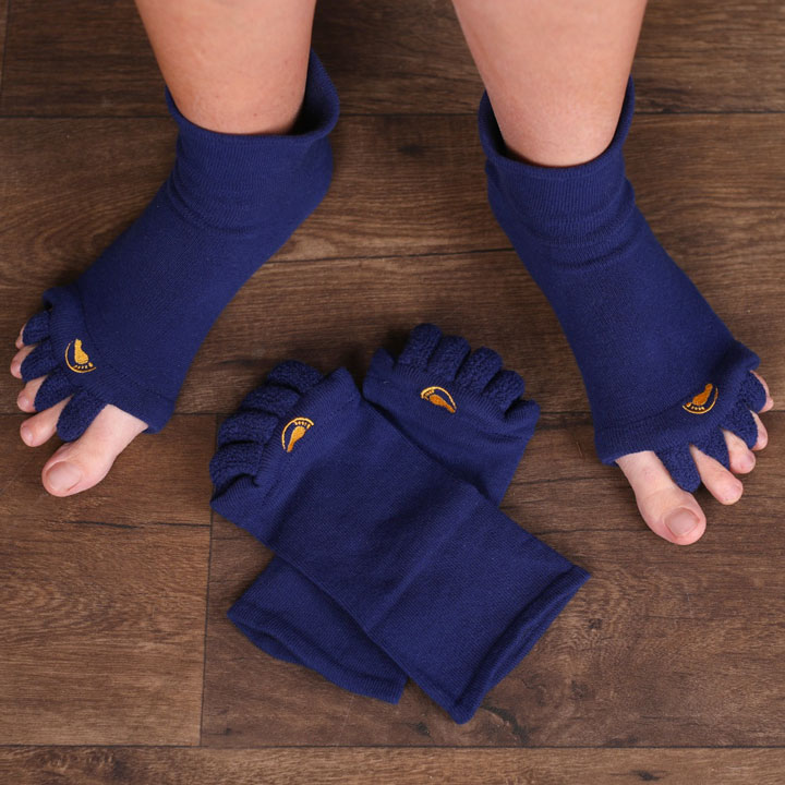 Happy Feet Adjustační ponožky Navy Extra Stretch