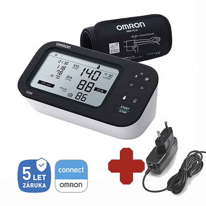 Omron M7 Intelli IT s AFib digitální tonometr + zdroj