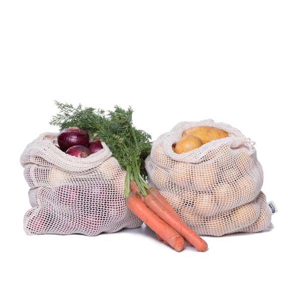 Tierra Verde Sieťové vrecko z biobavlny na ovocie a zeleninu – stredné (38 × 30 cm) (1 ks)